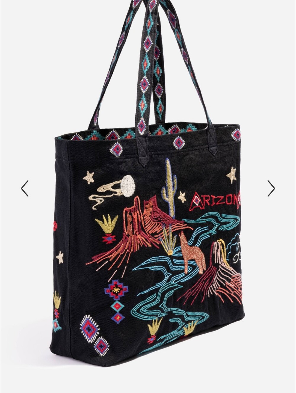 Black Johnny Was Embroidered Arizona Tote